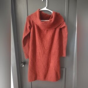Red Maternity Sweater Dress